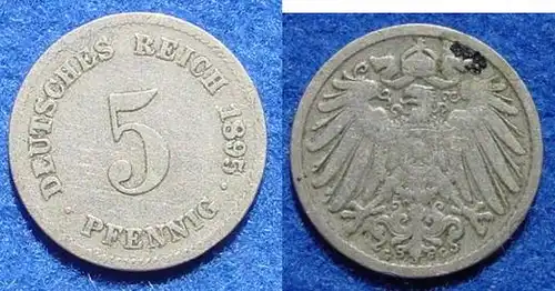 () 5 Reichspfennig 1895-G (Jaeger Nr. 12)