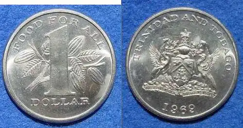 (1007643) Trinidad and Tobago 1 Dollar 1969. F.A.O. Muenze, KM 6