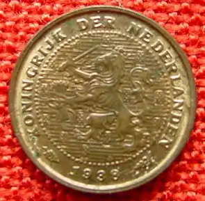 () Muenze. Niederlande. Halber Cent 1938