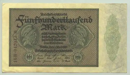 (1028260) 500.000 Reichsmark 1923, Ro. 87 f