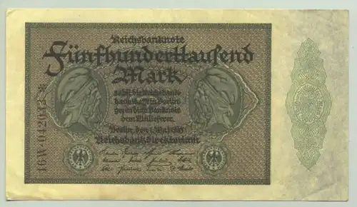 () 500.000 Reichsmark 1923, Ro. 87 f