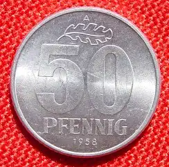 () DDR 50 Pfennig 1958. Sehr guter Zustand !