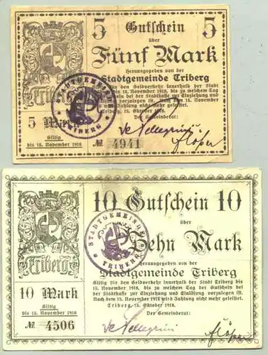 () 2 x Gutscheine, Triberg 1918 # Notgeld