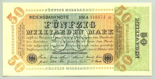 () Deutsches Reich. 50 Milliarden Mark 1923, Ro. 117 b. TOP Zustand !