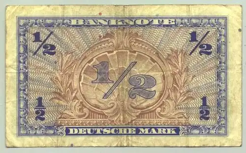 (1028225) Deutschland Banknote. Halbe Mark BRD 1948 / Kopfgeld. Bank Deutscher Laender