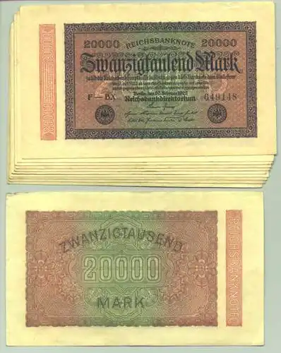 (1028356) Deutsches Reich. 11 x 20.000 Mark 1923, Ro. 84 b