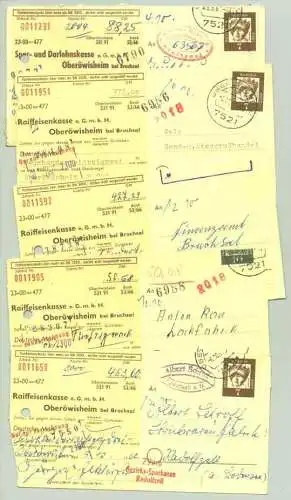 ! Neu : Versandkosten ab Euro 1,25 () Deutschland 5 x Postkarten-Bankschecks 1962. Kleine Partie von 5 Bankschecks der Raiffeisenkasse Oberöwisheim bei Bruchsal, welche mit Anschriftenfeldern versehen sind u. als Postsache vom Aussteller dem...