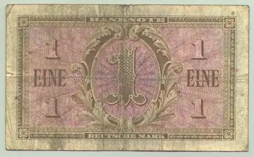 () Deutschland Banknote. 1 Mark BRD 1948 / Kopfgeld