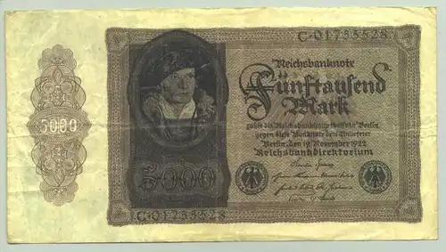 () Deutsches Reich. 5.000 Reichsmark 1922, Ro. 77