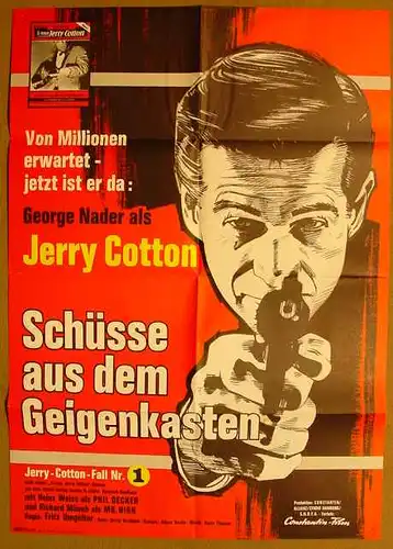 Jerry Cotton Filmplakat #1 um 1965 ()