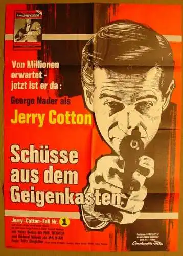 Neu : Versandkosten ab Euro 6,00  /  Jerry Cotton Filmplakat #1 um 1965 ()