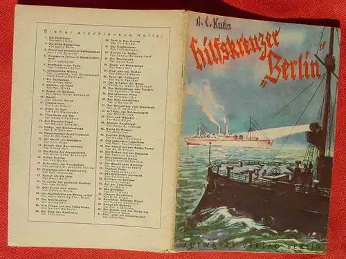 (1047438) Aufwärts-Jugend-Bücherei, Heft Nr. 62 "Hilfskreuzer Berlin" Von A. C. Kuhn. Siehe bitte Beschreibung u. Bilder # 1. Weltkrieg