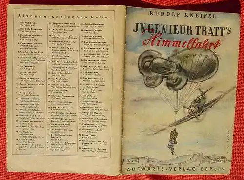 () Aufwärts-Jugend-Bücherei, Heft Nr. 66 "Ingenieur Tratt's Himmelfahrt" Von Rudolf Kneifel. Siehe bitte Beschreibung u. Bilder