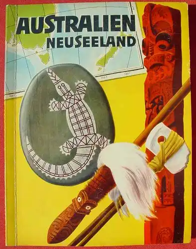 (1042406) "Australien, Neuseeland". Jims Abent. im Land der trockenen Fluesse. Sanella. Margarine-Album. Komplett !