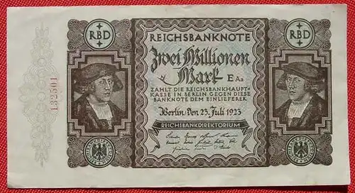 (1042310) Reichsbanknote 2 Millionen, Berlin 23. Juli 1923. Ro. 89 # Geldschein # Banknote