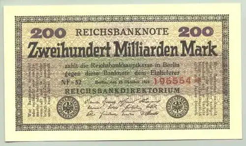 (1042412) Deutsches Reich. 200 Milliarden Mark 1923, Ro. 118 b. TOP Zustand ! # Geldscheine # Banknoten