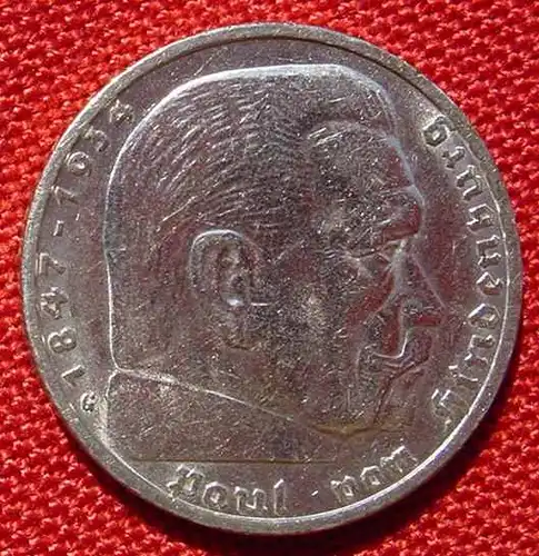 () Deutsches Reich 5 Reichsmark 1936 - G. Hindenburg, Drittes Reich. Silbermuenze