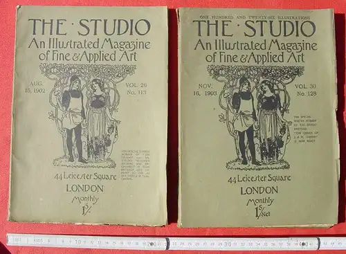(1049198) The Studio – Illustrated Magazine. Konvolut 13 Ausgaben von 1901-1914. Siehe bitte Beschreibung u. Bilder