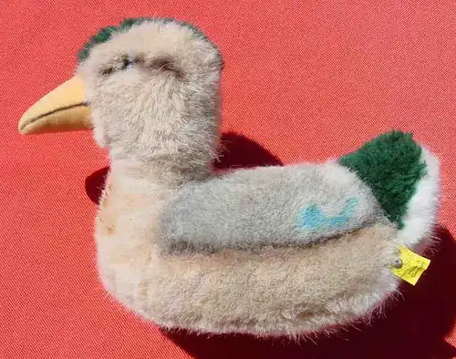 (1031321) Original Steiff-Ente mit Quietschton, 1950-er Jahre ? Siehe bitte Beschreibung u. Bilder