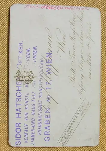 (1049236) Conrad A. Hallenstein, Burgschauspieler Wien, altes Orig.-Foto auf Karton um 1890. Siehe bitte Beschreibung u. Bild