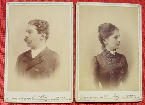 (1049336) Zwei Portrait-Fotos auf Karton, Wien um 1900 ? Siehe bitte Bilder. K. K. Hofphotograph Othmar von Türk