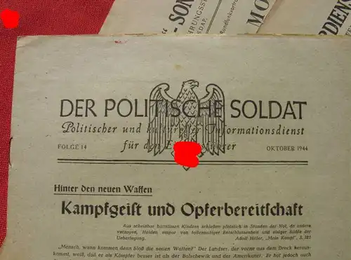 () 'Der Politische Soldat' Informationsdienst für den Einheitsführer. Folge 14 / Oktober 1944