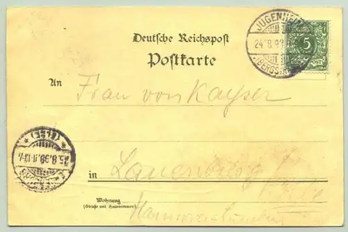 (64342021) Gruss aus Jugenheim a. d. Bergstrasse, 1898, Postkarte, Ansichtskarte