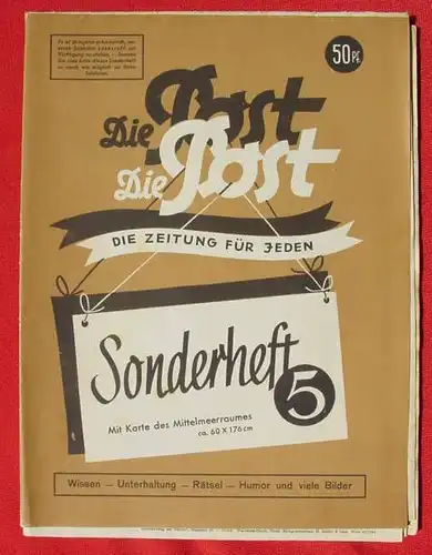 () Front-Magazin mit 2 x Riesen-Landkarten, um 1942, NSDAP-Verlag, Weltkrieg II