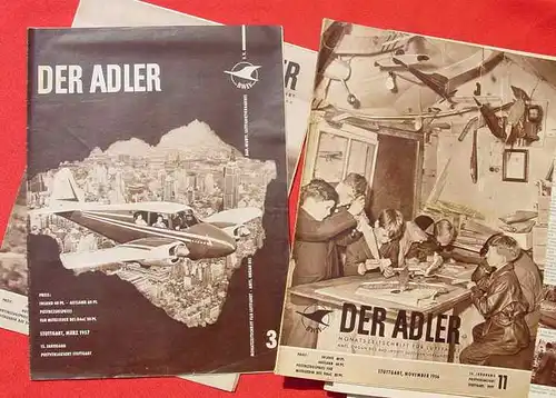 (1005353) 33 x Der ADLER. Flieger-Zeitschriften ab 1953