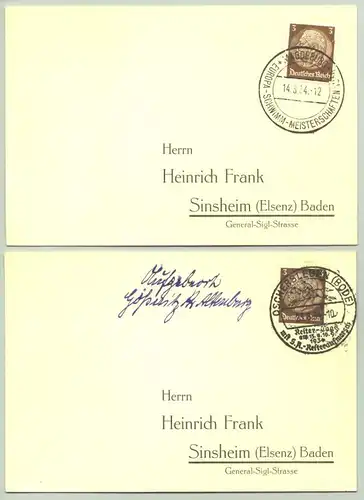 (1016100) 8 x Postkarten Drittes Reich mit besonderen Poststempeln