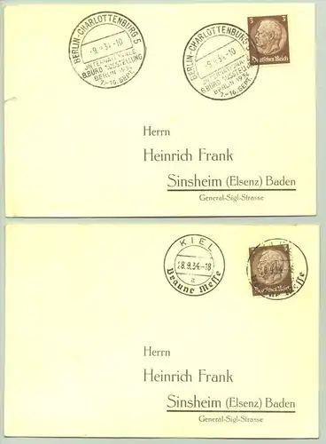 (1016108) 6 x Postkarten Drittes Reich mit besonderen Poststempeln