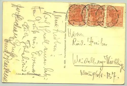 () Eisenach. Postkarte 1920. PLZ-Bereich 99817