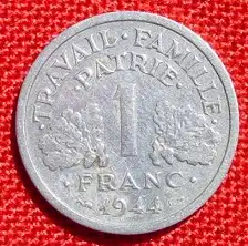 () 1 Franc 1944 B. Frankreich (Katalog-Nr. vermutlich  Y. V95.2 )