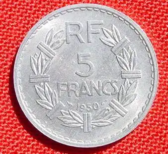 () 5 Francs 1950. Frankreich. Herrlicher Zustand !