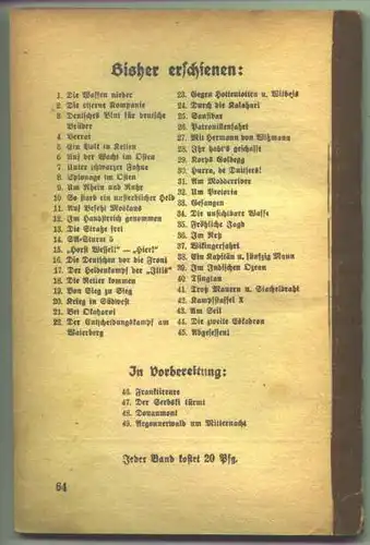 (-45) Propaganda-Heft. Helden der Nation Nr. 45 von 1934. Braune Bibliothek (nlvarchiv)