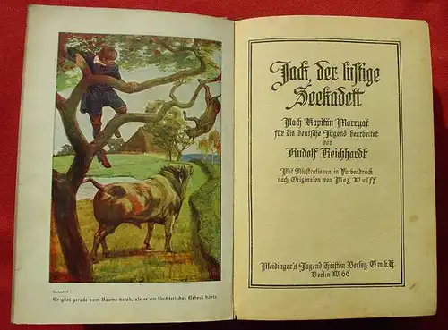 (0101199) Kapitaen Marryat "Jack, der lustige Seekadett". Jugend. Farbbilder Max Wulff.  Meidinger-Verlag, Berlin