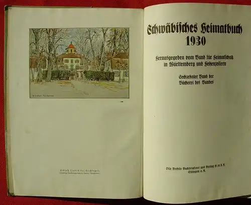 (1005105) "Schwaebisches Heimatbuch 1930". 180 Seiten. Otto Bechtle-Verlag, Esslingen