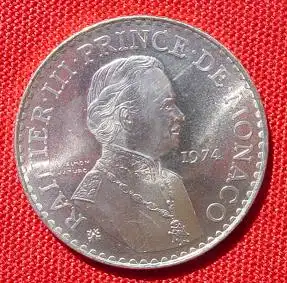 (1006895) Monaco 50 Francs 1974. Grosse Silbermuenze. KM 152.1