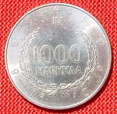 (1007134) Finnland 1.000 Markkaa 1960. Grosse Silbermuenze.  KM 43