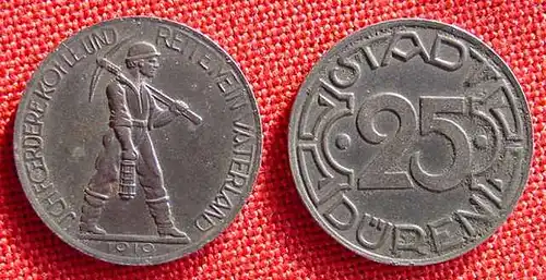 (1030003) 2 x Notmuenzen zu je 25 Pfennig, Stadt Dueren 1919