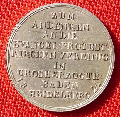 () Silbermedaille Heidelberg 1821 Evangelisch-Protestantische Kirchenvereinigung in BADEN