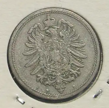 () Deutsches Reich. 10 Pfennig 1876 - B. Kursmuenze. Kaiserreich. Jaeger Nr. 4