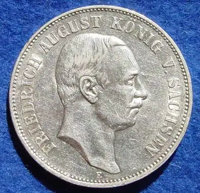 (1044632) Kaiserreich, Sachsen 5 Mark 1907, Reichsmark, Silbermuenze, Friedrich August Koenig von Sachsen