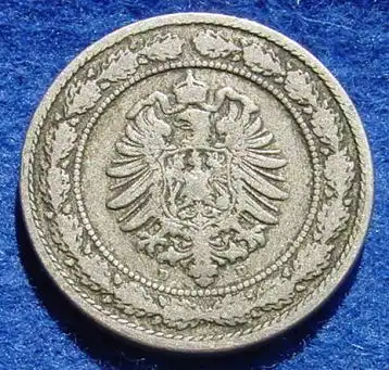 () Kaiserreich Deutsches Reich 20 Pfennig 1887-D