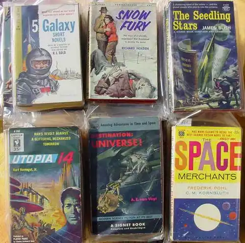 (1044918) 150 x USA. Science Fiction. Utopische Literatur. Sammlung Taschenbuecher ab 1950-er Jahre