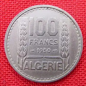 () Algerien. 100 Francs 1950. Muenze in guter Umlaufqualitaet ? Siehe Scan