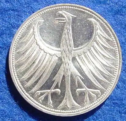 () 5 DM 1951 - F. Silbermuenze. Deutschland. Kursmuenze. TOP Zustand !