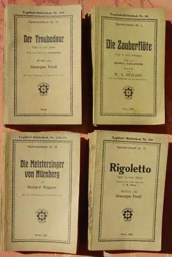 NEU : Versandkosten ab 3 Euro / BRD  (intern 1025277) Operntexte. 35 x Operntext-Hefte. Steyremühl Verlag, Wien um 1927. Format meist ca. 12 x 18 cm. Dabei sind 'Richard Wagner', 'Schubert', 'Bach', 'Verdi', 'Mozart', u. v. a. ... 2 ähnliche Hefte...