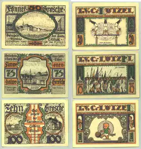 Coblenz-Luetzel, 50, 75, 100 Pfennig 1921 ()