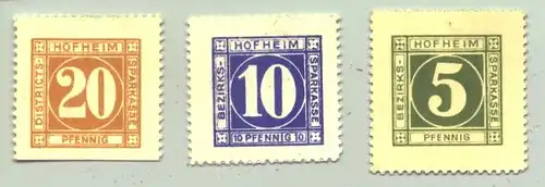 Hofheim/Bez.-Spaka, 5, 10, 20 Pfennig, um 1918 ? ()